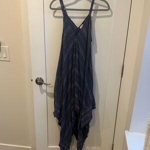 Japna Navy Romper with white print